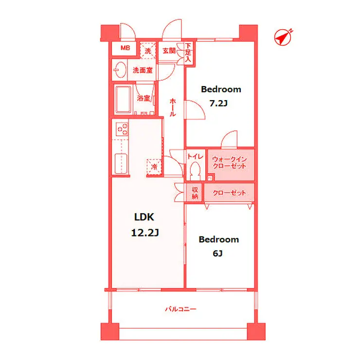 サンハイム鶴見 6階階 間取り