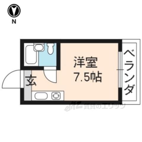 RINSコーポラティヴハウス(1K/1階)の間取り写真