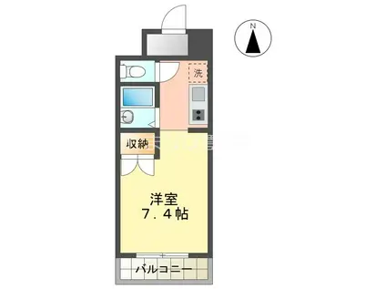 パアチ三好ヶ丘(ワンルーム/2階)の間取り写真