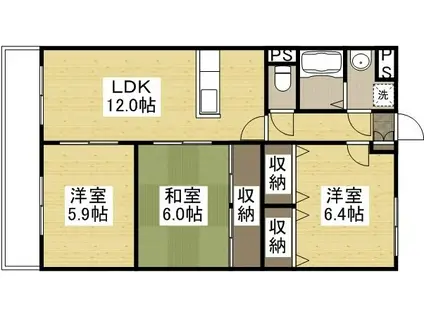 メゾン レアリゼ(3LDK/2階)の間取り写真