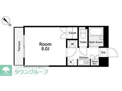 パレスベラージオ(1K/2階)の間取り写真