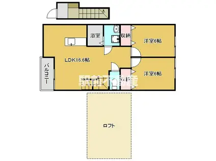 フェリーチェ・コセB棟(2LDK/2階)の間取り写真
