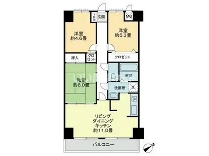 エスポワール辻(3LDK/2階)の間取り写真