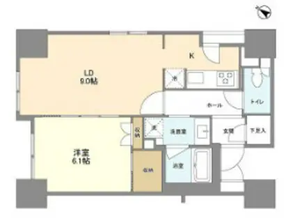 LASANTE五反田 ラサンテ五反田(1LDK/11階)の間取り写真