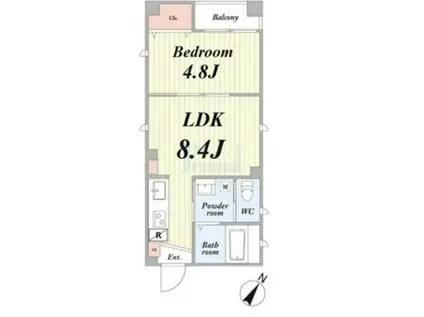 NOEL本郷(1LDK/3階)の間取り写真