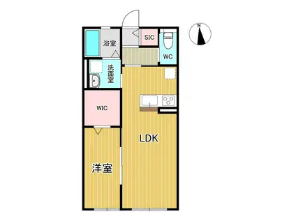 パレスハイム(1LDK/2階)の間取り写真