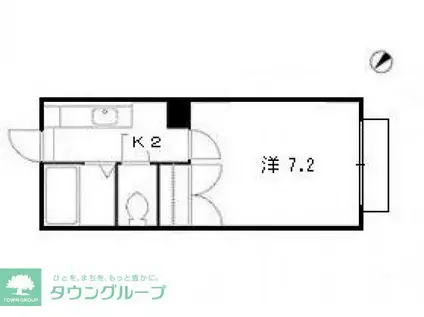アーバンクレスト(1K/2階)の間取り写真