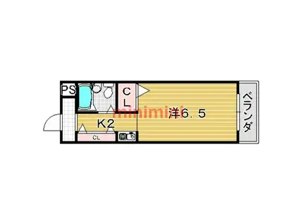 ウインドワード(1K/5階)の間取り写真