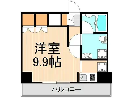 ベルシード梅島 ブランシュ(ワンルーム/10階)の間取り写真