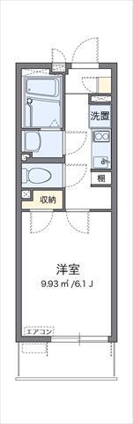 レオネクスト舟橋(1K/2階)の間取り写真