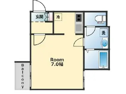 M RESIDENCE 常盤(1K/3階)の間取り写真