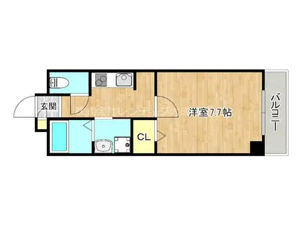 ランド大今里南(1K/2階)の間取り写真