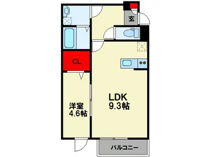 柏の森アパート 物件名応募権プレゼント(1LDK/1階)の間取り写真