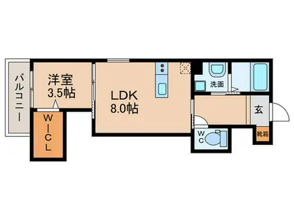 グレースメゾン泉佐野II(1LDK/3階)の間取り写真