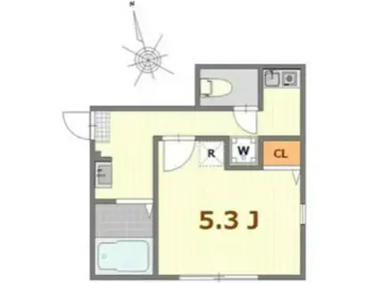 ラ・メゾン コンフォール 大森北(1K/1階)の間取り写真