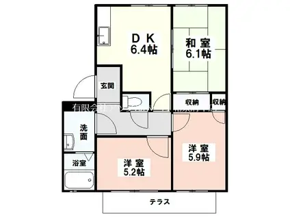 パル今福(3DK/2階)の間取り写真