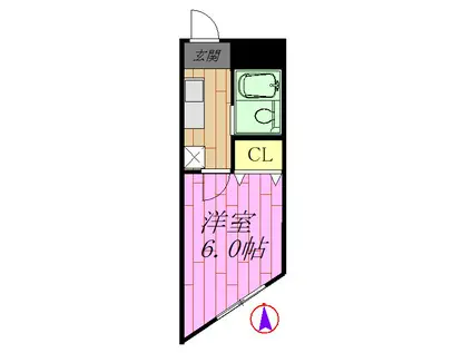 アーバンシティ・プルミエII(1K/5階)の間取り写真