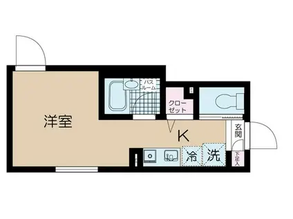 ラフィネ芦花公園A(ワンルーム/1階)の間取り写真