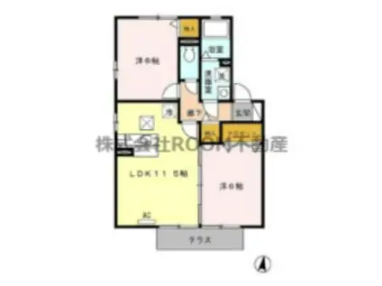 Dコート南横市(2LDK/2階)の間取り写真