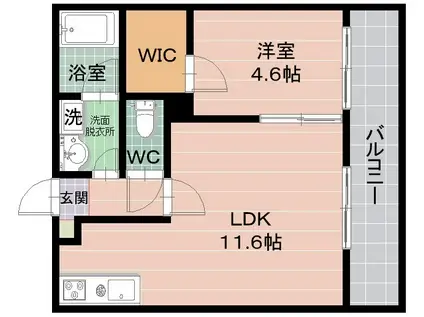 スペシャルツイン三宅A(1LDK/2階)の間取り写真
