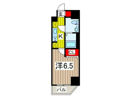 アルファコート西川口27(1K/4階)の間取り写真