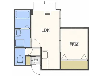 パークハイツOM22(1LDK/2階)の間取り写真