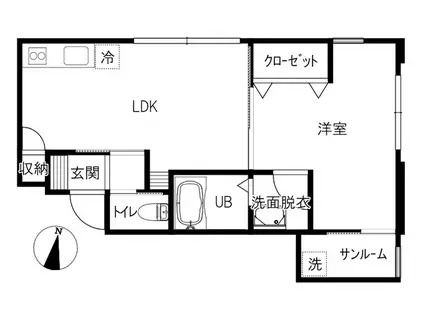 COCO NIS MOCCA(1LDK/2階)の間取り写真