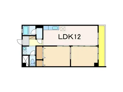 アーブル長岡(2LDK/1階)の間取り写真
