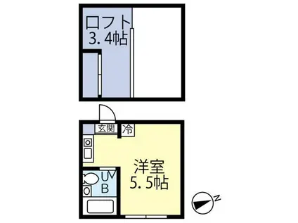 MY PLAN 中野坂上(ワンルーム/2階)の間取り写真