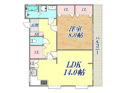 サンクレオ(1LDK/3階)の間取り写真