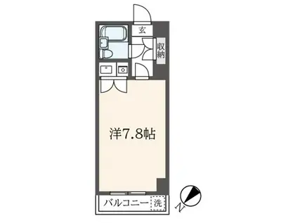 ホワイトパレス板橋(ワンルーム/6階)の間取り写真