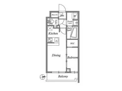 レジデンス経堂桜丘(1DK/1階)の間取り写真