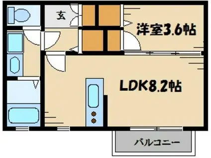 リビオンハイム 915753(1LDK/2階)の間取り写真