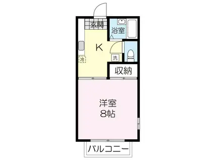 リリカルヒルズ(1K/1階)の間取り写真