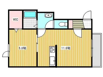 エル―シア・Y(1LDK/3階)の間取り写真