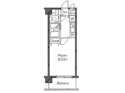 グランドガーラ用賀(1K/5階)の間取り写真