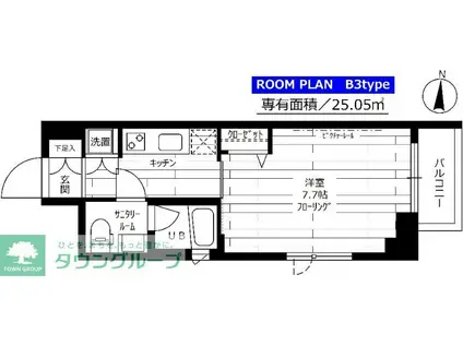 ステージファースト両国南アジールコート(1K/5階)の間取り写真