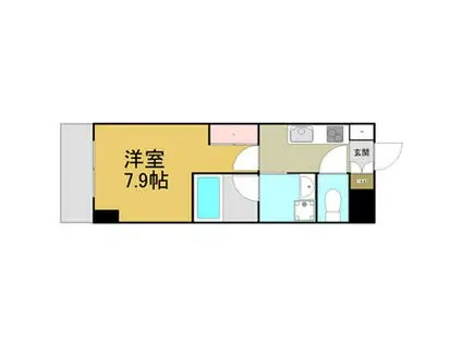 S-FORT熱田六番(1K/7階)の間取り写真