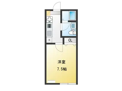 ANON TERRACE 二俣川(1K/2階)の間取り写真