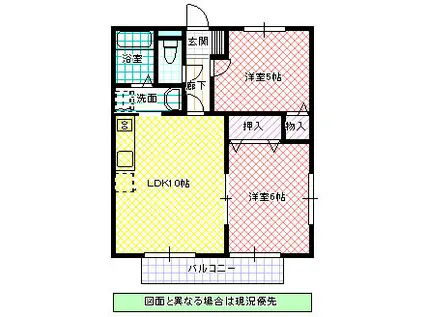 ESPERANCES エスペランス(2LDK/1階)の間取り写真