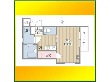 グランドソレイユ(1K/3階)の間取り写真