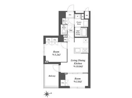 ブランシエスタ荻窪(2LDK/1階)の間取り写真