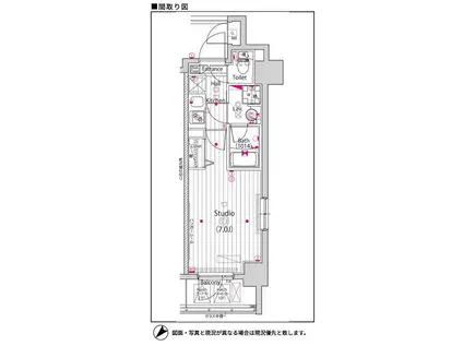 ガーラ横濱関内グランドステージ(1K/6階)の間取り写真