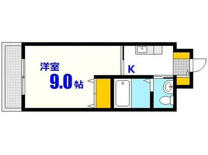 アプレックス出汐(1K/7階)の間取り写真