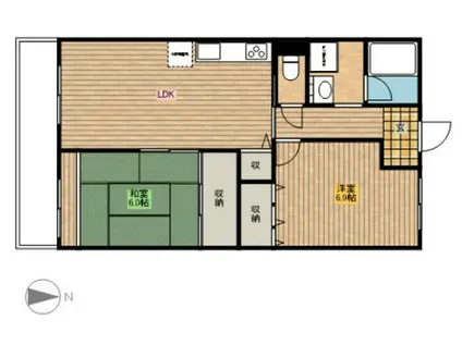 ケイズコート(2LDK/5階)の間取り写真