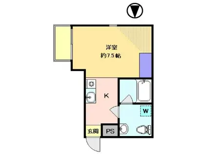 Y-PLUM(ワンルーム/3階)の間取り写真