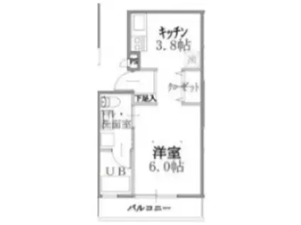 アゼリア中村町(1K/1階)の間取り写真