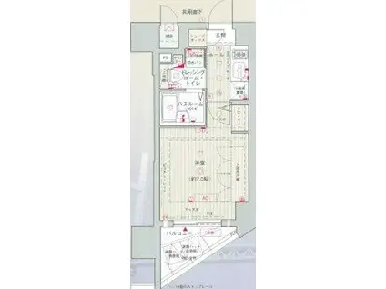 エステムプラザ横濱元町山手(1K/10階)の間取り写真