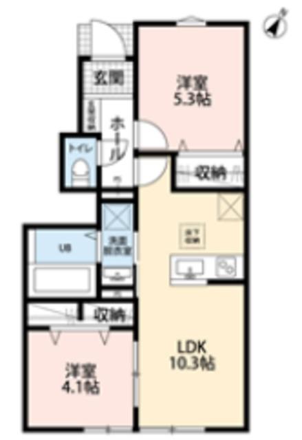 リーブルファイン志木上宗岡II(2LDK/1階)の間取り写真