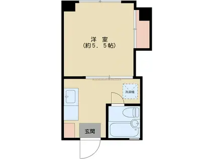 筑波マンション(1K/4階)の間取り写真